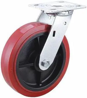 ZORO SELECT 400K56 Plate Caster,900 lb. Load Rating,Swivel