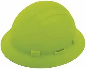 ERB SAFETY 19290 Full Brim Hard Hat, Type 1, Class E, Ratchet (4-Point), Hi-Vis