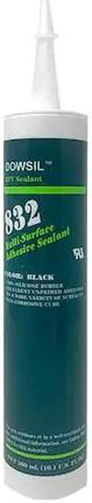 DOWSIL 99180523 Silicone Sealant, 10 oz, Cartridge, Black, Silicone Base, 832