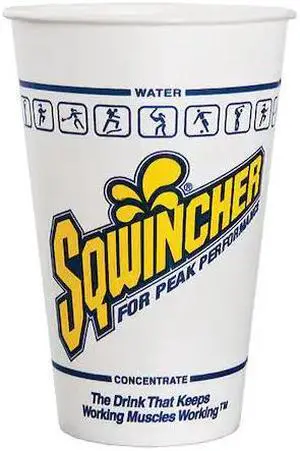 SQWINCHER 158200101 Disposable Cold Cup 12 oz. White, Paper, Pk100