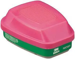 3M 60924 Combination Cartridge, Bayonet, AM, MA, P100, Green/Magenta