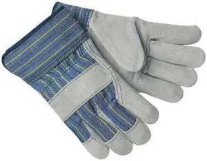MCR SAFETY 1400M Leather Gloves, Cowhide, Safety Cuff, Wing Thumb, Full Finger,