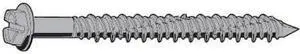 ZORO SELECT U70555.025.0375 Concrete Screw, 1/4" Dia., Hex, 3 3/4 in L, 410