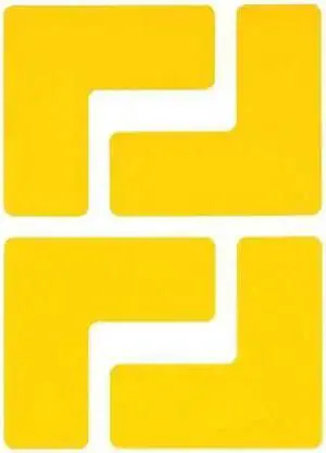 BRADY 104433 Floor Marking Tape,L,2In W,5In L,PK20