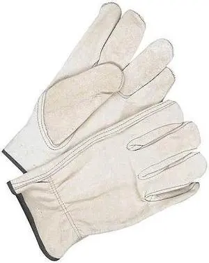 BDG 20-1-1581-13 Leather Drivers Gloves, Shirred Slip-On Cuff, Keystone Thumb,