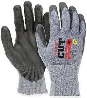 MCR SAFETY 92793PUM Coated Gloves, Cut Level A6 ,Dipped ,Polyurethane ,Smooth