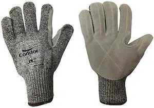 CONDOR 29JV77 Cut Resistant Gloves, Cut Level A4 ,Uncoated ,None ,L 1 PR