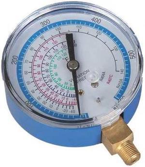 DAYTON 4PDK6 Gauge,2-3/4 In Dia,Low Side,Blue,600 psi
