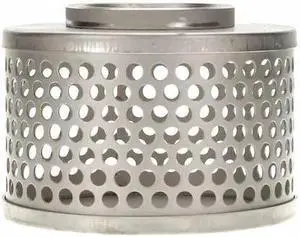 ZORO SELECT 5RWP0 Suct Strainer,7 Dia,3 NPSM,Side Rnd Perf