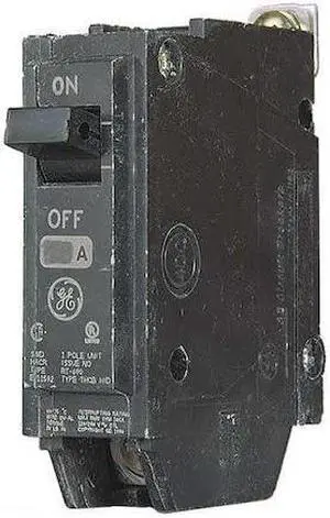 GE THQB1120 Miniature Circuit Breaker, THQB Series, 20A, 1 Pole, 120/240V AC,