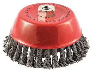 ZORO SELECT 66252839104 Knot Wire Cup Brush,Threaded Arbor Mount