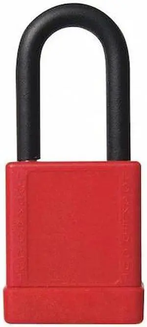ZORO SELECT 48JT50 Lockout Padlock,KA,Red,2"H,PK3