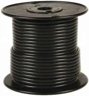GROTE 87-8502 Primary Wire, GPT, 16 AWG, 1C C, Black, PVC, Stranded, 60V, 500