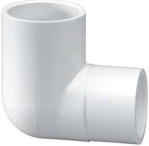 ZORO SELECT 409025 PVC Street Elbow, 90 Degrees, Spigot x Socket, 2-1/2 in Pipe