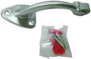 ZORO SELECT 33J812 Curved Roller Stop,Satin Chrome,Screw-In