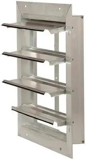 DAYTON 53DR16 12 in Backdraft Damper / Wall Shutter, 14-1/2 in x 14-1/2 in