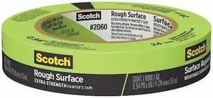 3M 2060 Painter's Tape, 24 mm W x 55 m L, 15 mil Thick, Green, Rubber Adhesive,