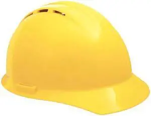 ERB SAFETY WEL19252YE Hard Hat, Americana, Polyethylene, 4 Point Pinlock, Type