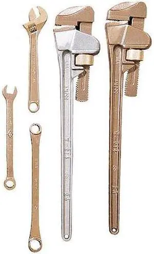AMPCO SAFETY TOOLS W-210 8 in L 1 15/16 in Cap. Aluminum Bronze Straight Pipe