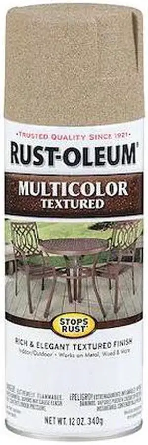 RUST-OLEUM 223524 Textured Spray Paint, Desert Bisque, Textured, Solvent, 12 Oz