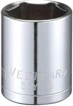 WESTWARD 53YU36 WESTWARD 1/2 in Drive, 24mm Hex Metric Socket, 6 Points,