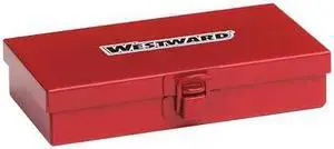 WESTWARD 35XR63 WESTWARD Tool Box, Steel, Red, 6-1/2 in W x 4-1/4 in D x 1-1/4