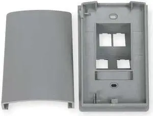 HUBBELL PREMISE WIRING TWPF1GY Wall Plate,4port,1gang
