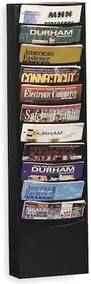 DURHAM MFG 402-08 Literature Rack,Compartment 11,Blk DURHAM MFG 402-08 Literature Rack,Compartment 11,Blk