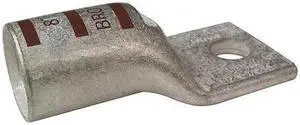 ZORO SELECT 24C988 One-Hole Compression Lug, 500 kcmil Max, 3/8 in Stud, Short