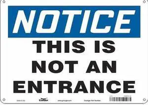 CONDOR 480P15 Safety Sign,14" Wx10" H,0.032" Thickness