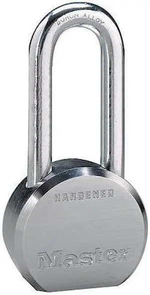 MASTER LOCK 6230KALHW600A Keyed Padlock,7/16" Shackle dia.,Silver