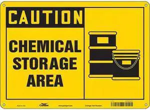 CONDOR 470F33 Safety Sign, 10 in Height, 14 in Width, Polyethylene, Horizontal