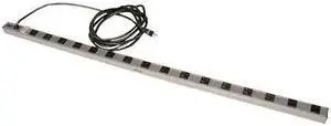HALLOWELL FKWEP48 Power Strip,48W x 1-1/2D x 1-1/2H,Black