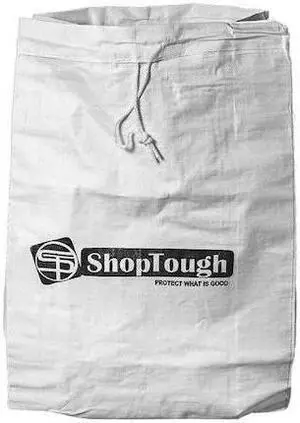 SHOPTOUGH 222169 Transport Bags, 165 g/sq m, White, Drawstring