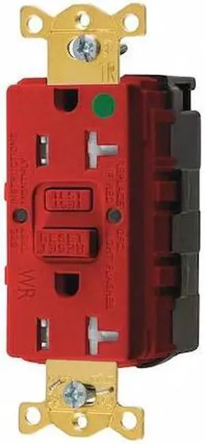 HUBBELL WIRING DEVICE-KELLEMS SNAPGFTW83R Ground Fault Products, Commercial