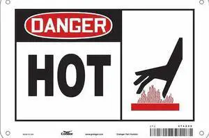 CONDOR 474Z06 Danger Sign,10" W x 7" H,0.032" Thick, 474Z06