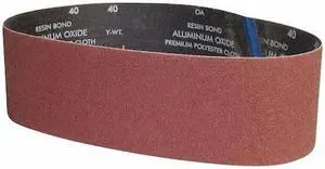 ZORO SELECT 78072775830 Sanding Belt, 4 in W, 36 in L, Coated, Aluminum Oxide,