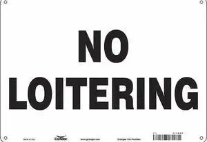 CONDOR 473H08 Safety Sign, 10 in Height, 14 in Width, Polyethylene, Horizontal