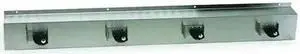 TOUGH GUY 1ECL5 Mop and Broom Rack,Silver,StainlessSteel