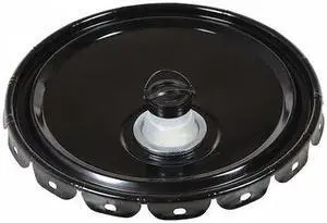 VESTIL LID-STL-S-UN Steel Pail Lid,Black,For Use With 1TMH7