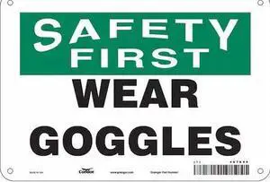 CONDOR 467A48 Safety Sign, 7 in Height, 10 in Width, Aluminum, Vertical