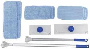 HOSPECO SPH-KT Flat Mop Kit, Snap On Connection, Blue, Microfiber