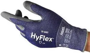 HYFLEX 11-561 Cut Res glves,BL/Gr,6,VF,61DD50,PR