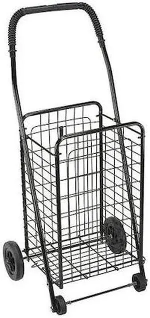 DMI 640-8213-0200 4-Wheeled Folding Shopping Cart in Black
