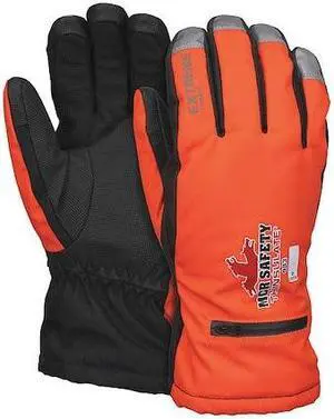 MCR SAFETY 983XL Mechanics Gloves, High-Visibility Orange, Single Layer