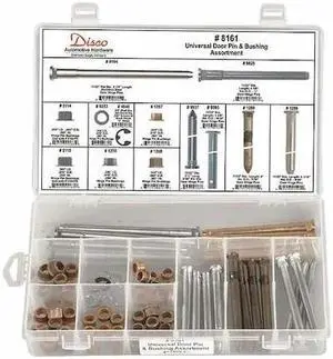 ZORO SELECT 8161 Door Pin & Bushing Assortment, 86 Pc