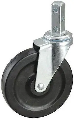 ZORO SELECT 32J999 Swivel Stem Caster,Rubber,5 in.,125 lb.