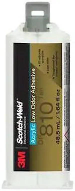 3M DP810 Acrylic Adhesive, DP810 Series, Tan, Dual-Cartridge, 1:01 Mix Ratio,