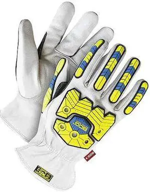 BDG 20-9-10697-XL Goatskin Rolled Cuff Back Protection FR120Thins & Cut Liner,