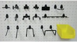 ZORO SELECT 5TPJ4 Pegboard Hook Assortment Kit,26 Pc